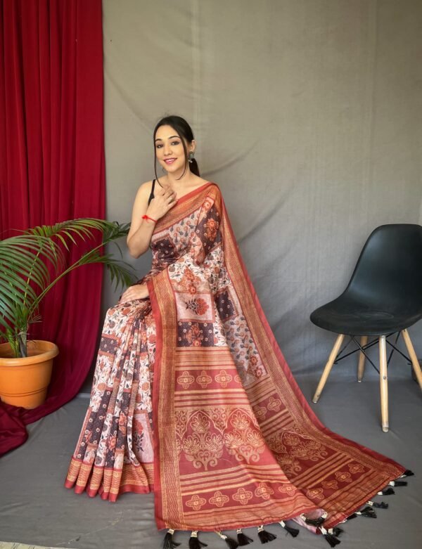 Elegant Banarasi Silk Saree – Traditional & Timeless - Image 2