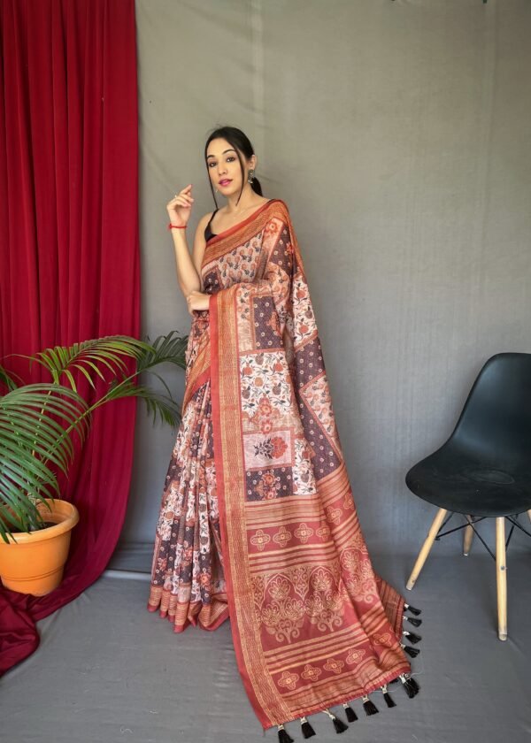 Elegant Banarasi Silk Saree – Traditional & Timeless - Image 5