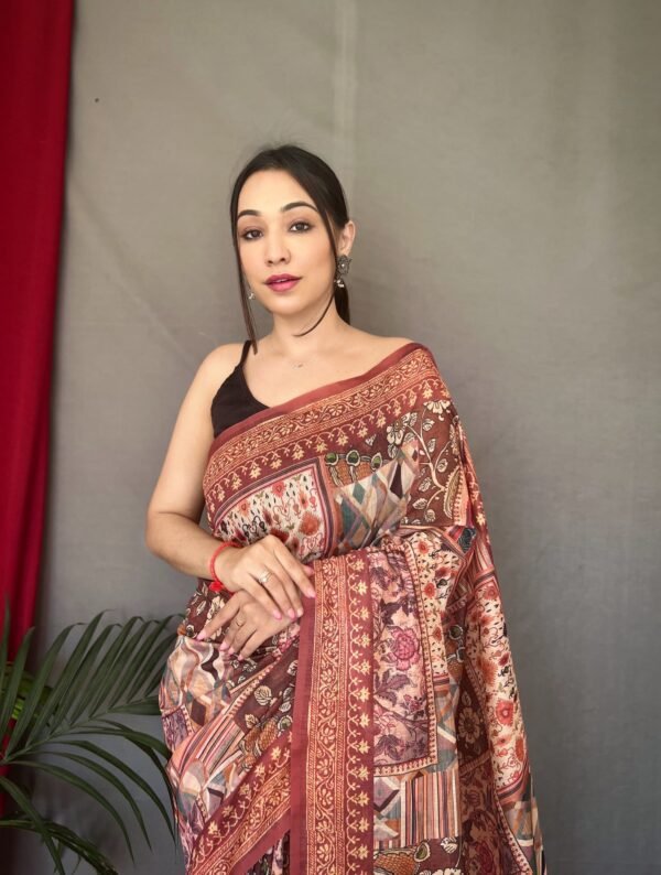 Elegant Banarasi Silk Saree – Traditional & Timeless - Image 3