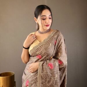 Floral Printed Saree – Casual & Chic