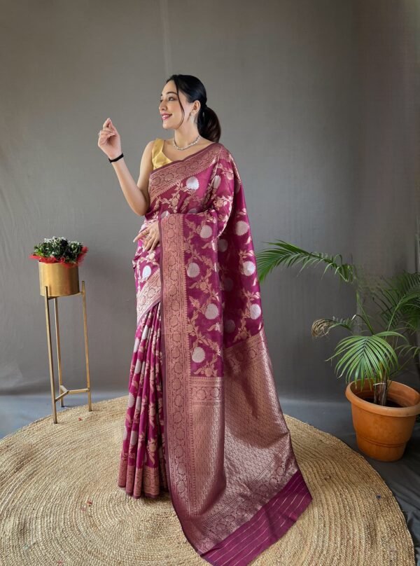 Satin Saree for Evening Look – Luxe Vibes - Image 2