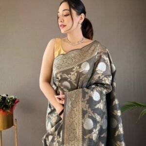 Designer Net Saree – Contemporary Glam Look