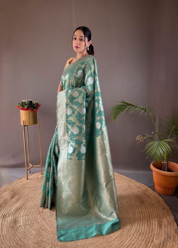 Mirror Work Saree – Perfect for Sangeet - Image 2
