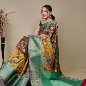 Printed Crepe Saree – Easy Drape Everyday Wear