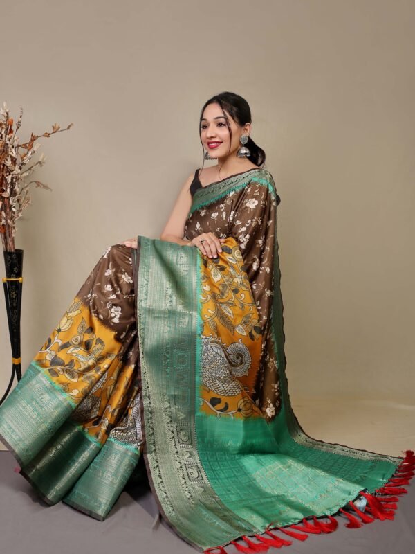 Printed Crepe Saree – Easy Drape Everyday Wear