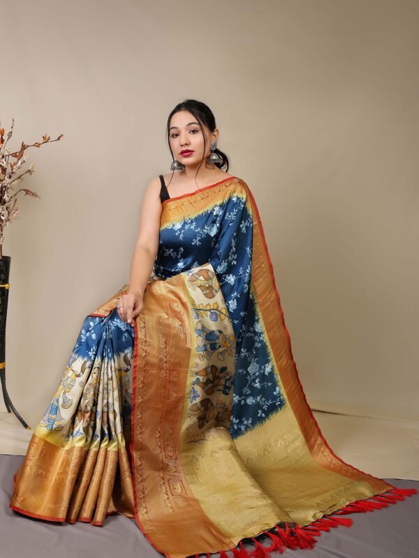 Tissue Saree for Bridesmaids – Soft & Shiny - Image 3