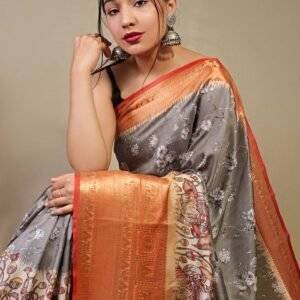 Dual Tone Silk Saree – Graceful Style