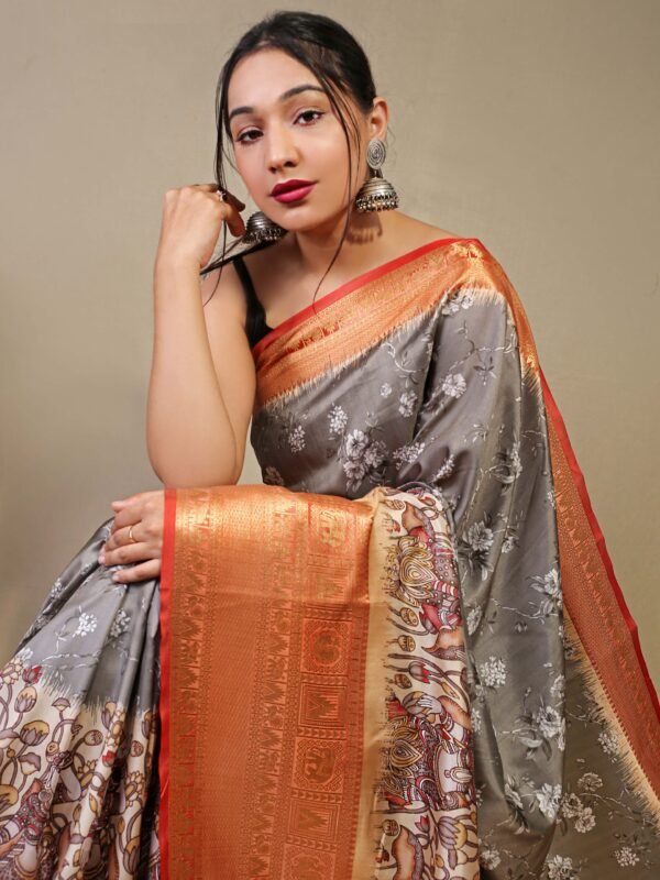 Dual Tone Silk Saree – Graceful Style