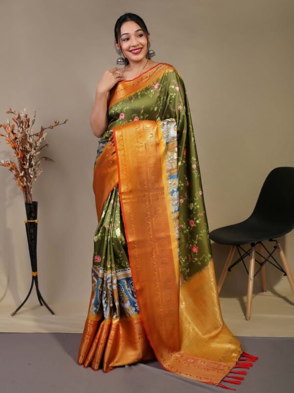 Paithani Style Saree – Marathi Traditional Wear - Image 2