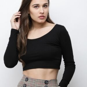 Cation Black Pure Cotton Top