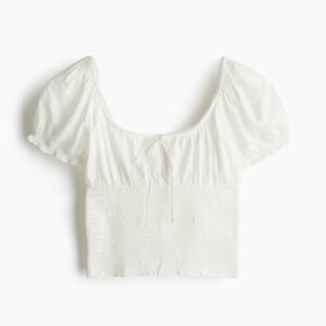 H&M Smocked Viscose Blouse