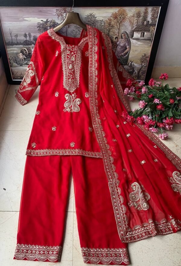 Georgette Sharara Suit – Party Ready Outfit - Image 5