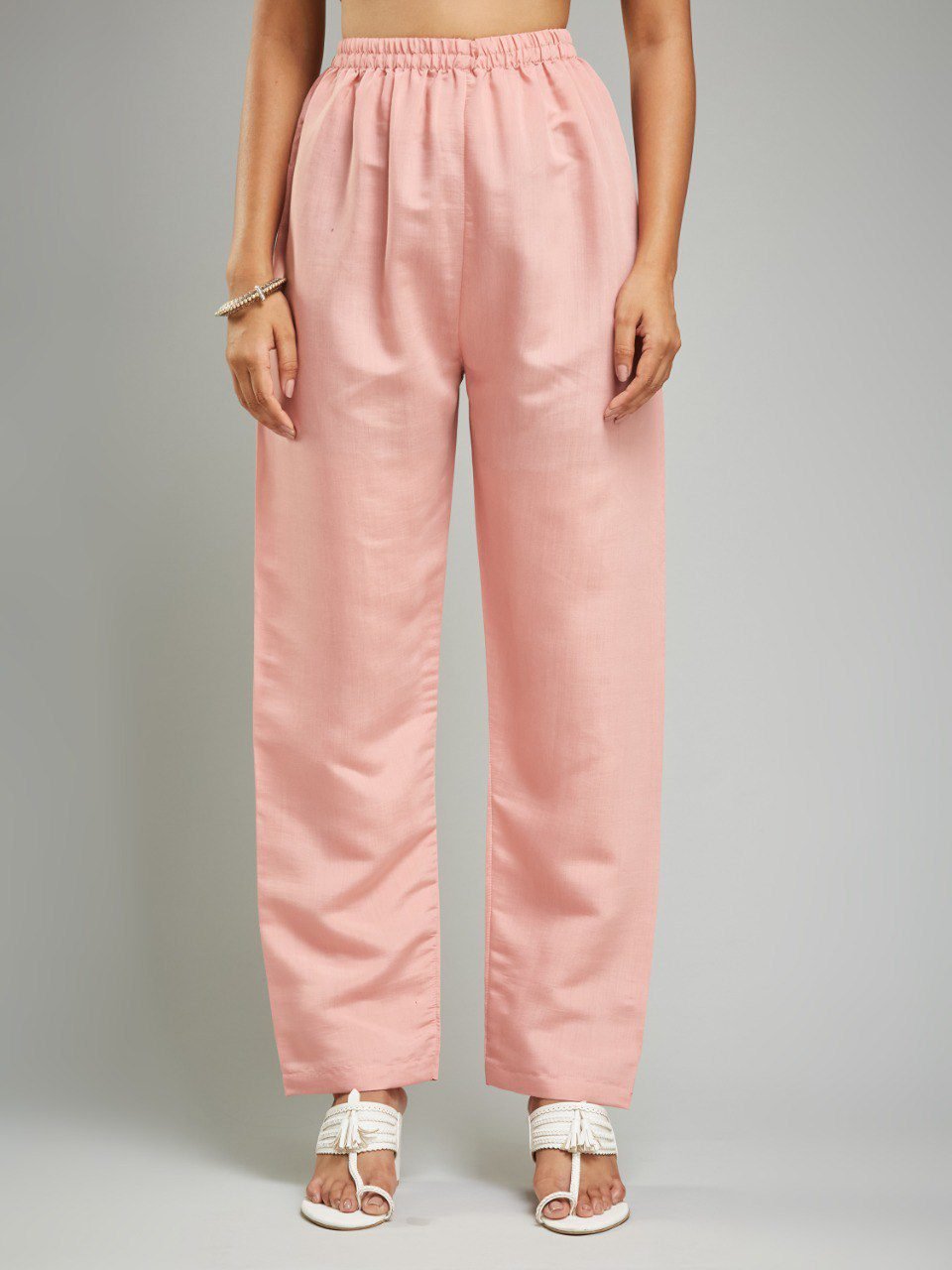 Grey Printed Semi Crepe Readymade Salwar Suit - Image 6