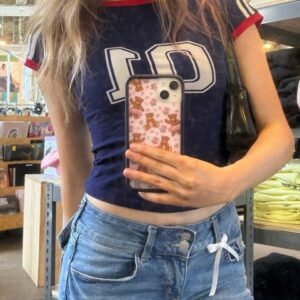 StyleCast Varsity Printed Crop T-shirt