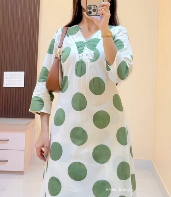 Elegant Blue Floral Kurti Dress for Women – Daily Wear Cotton – Only ₹99 - Image 2