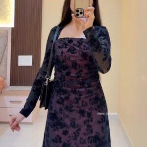 Affordable Black Floral Bodycon Maxi Dress for Women | Party & Evening Wear