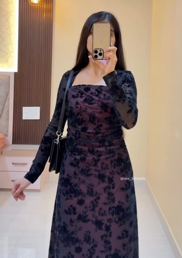 Affordable Black Floral Bodycon Maxi Dress for Women | Party & Evening Wear