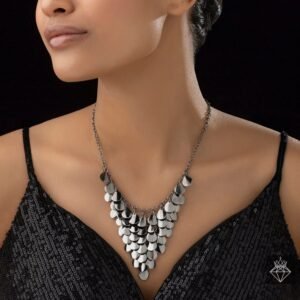 Nehaff Anti-Tarnish Drop Charm Statement Necklace