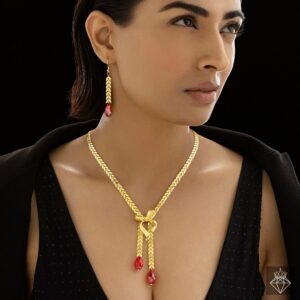 Nehaff Anti-Tarnish Y Necklace Set With Earrings